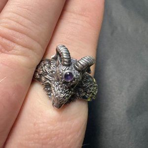 Omnia Studios CLOVEN Sterling Silver w/ Amethyst Ring – Size 9